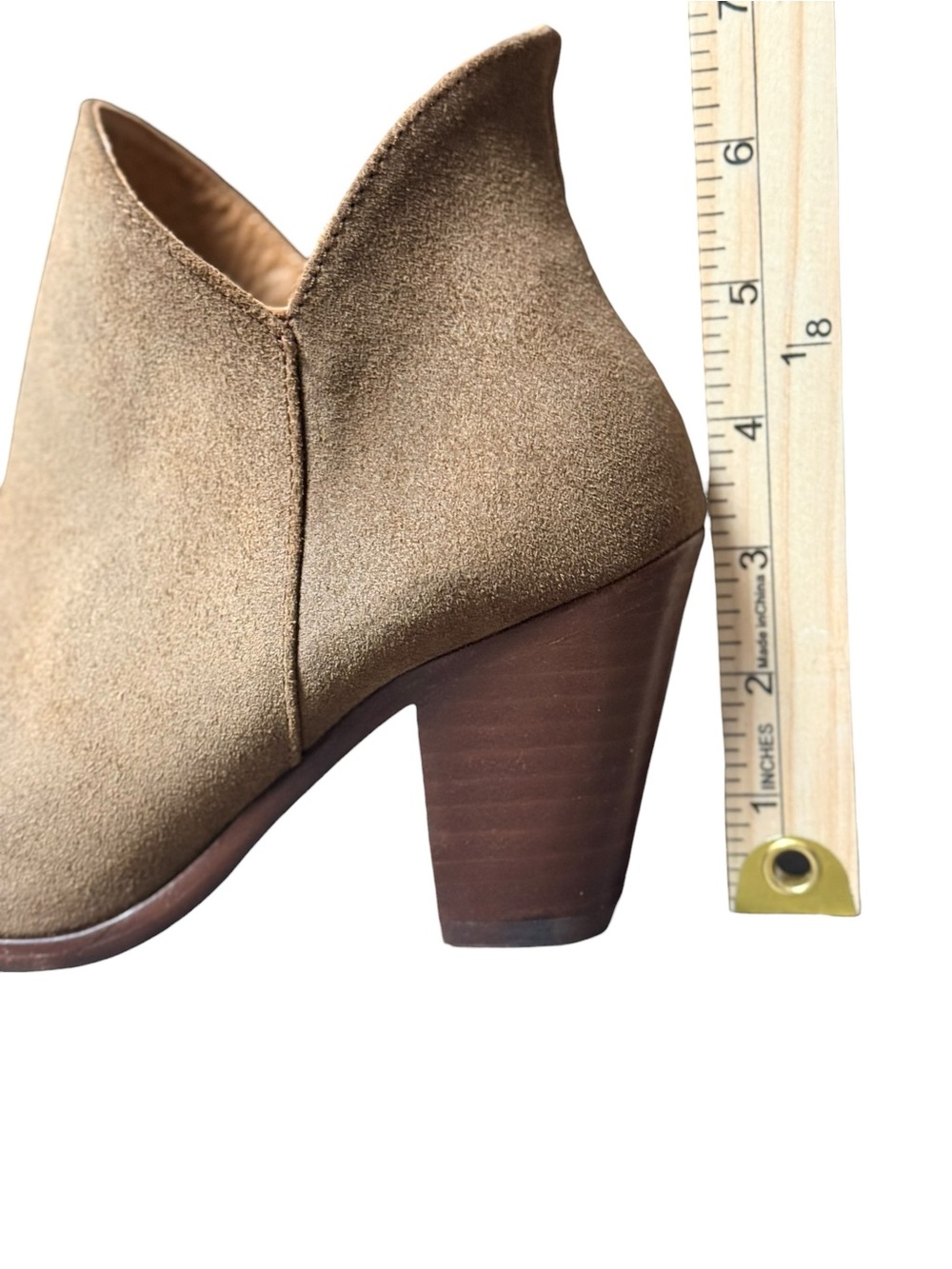 Thursday Boot Co Everyday Ankle Boots Taupe Suede Leather Heeled Booties 7 - Picture 9 of 12